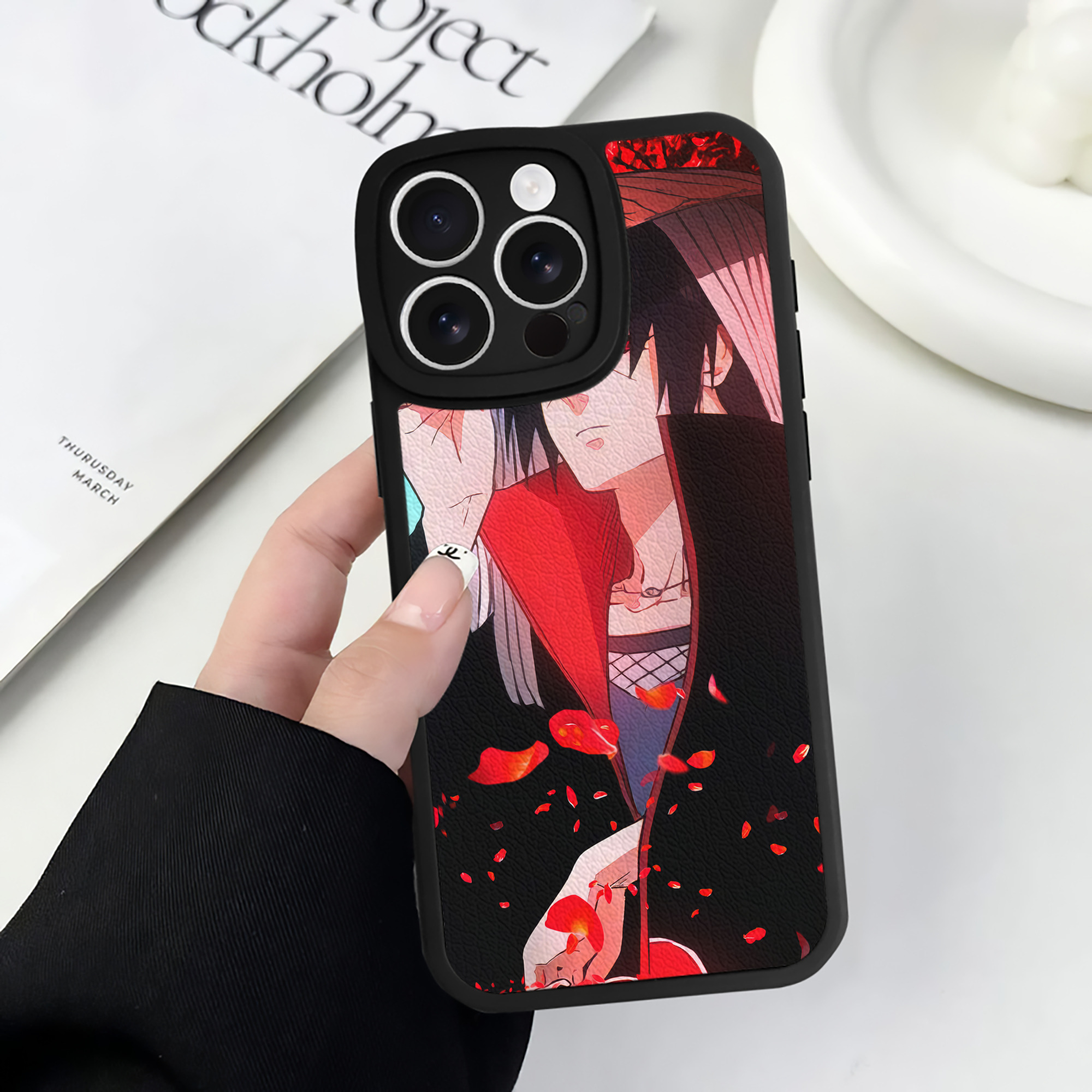 （画像用） NARUTO -ナルト- NARUTO -ナルト- 疾風伝 【iPhone 16シリーズ対応】シリコンスマホケース（レザー調） 材質：シリコン